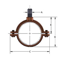 Epoxy Coated Copper Tube Split Ring Extension Hanger